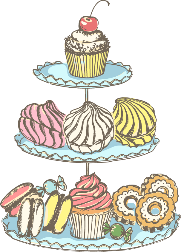 Afternoon tea service pastry tower