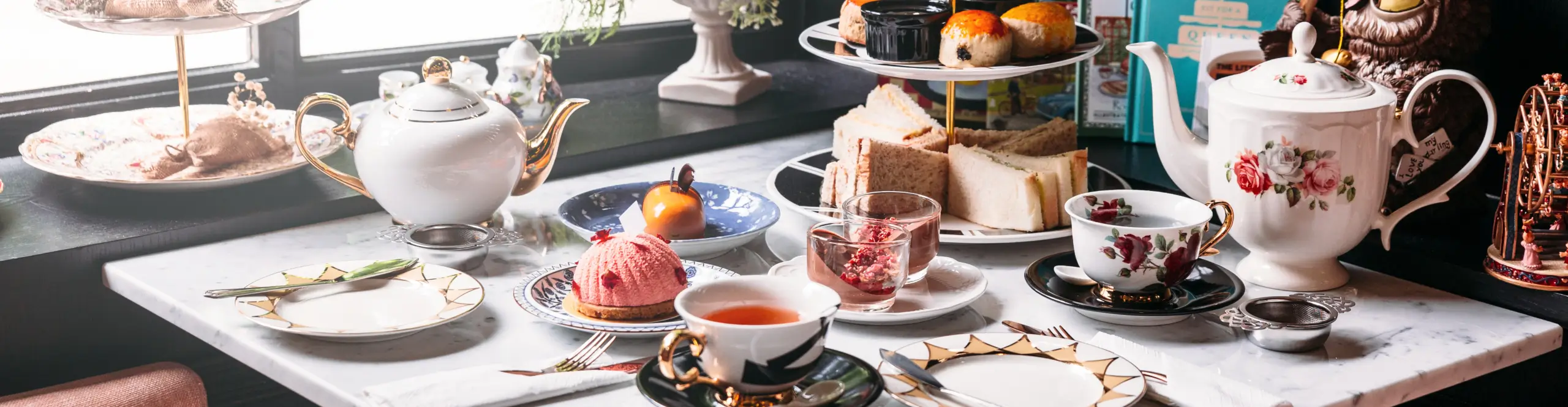 Private Tea Party Spread of Tea and Pastries | Honey Bunny’s Tea House